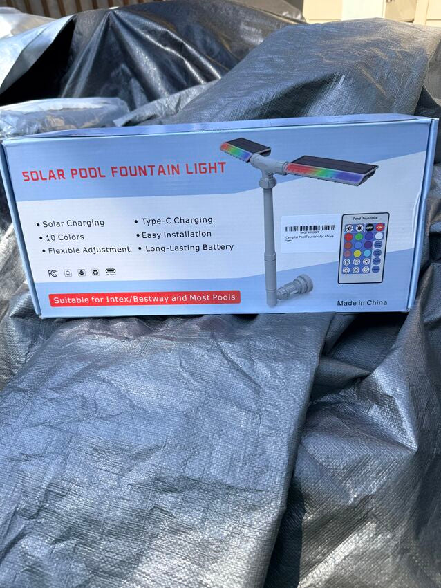 Solar Pool Fountain Light RGB 10-Color with Remote