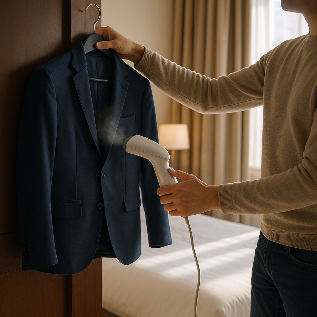 YOUNGOOD Handheld Fabric Steamer 1500W Travel Iron