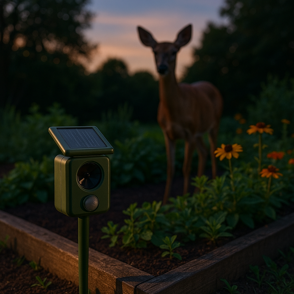 Ultrasonic Animal Deterrent Solar Repeller AR51