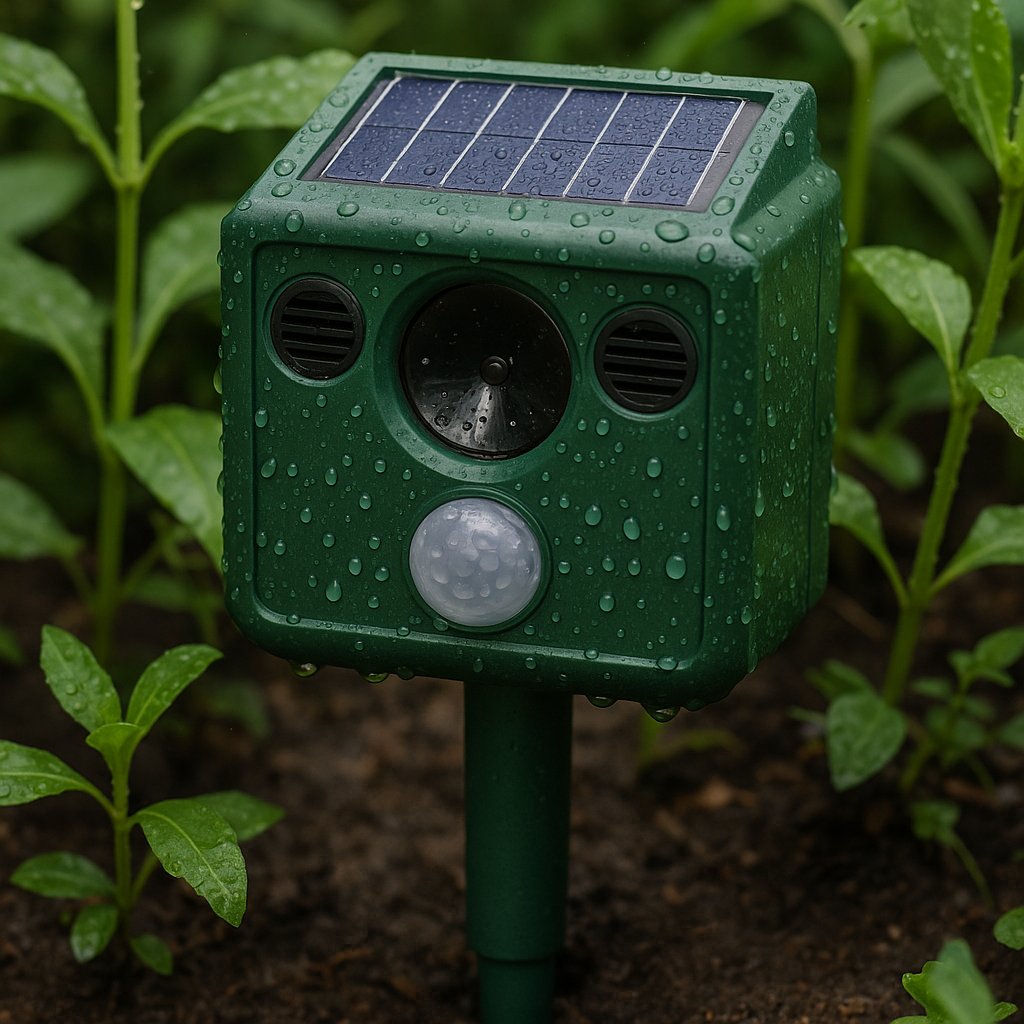 Solar Ultrasonic Beast Repellent Device Yard Deterrent