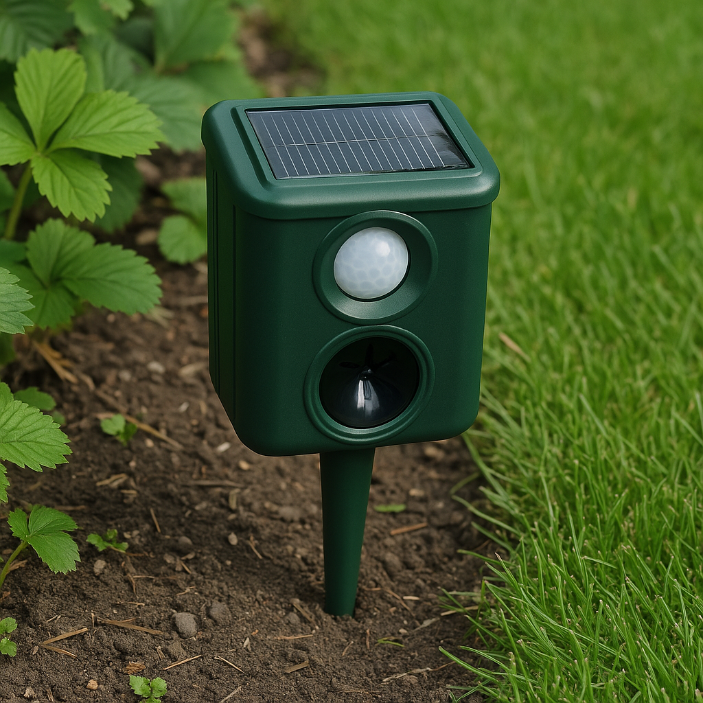 Solar Ultrasonic Beast Repellent Device Yard Deterrent
