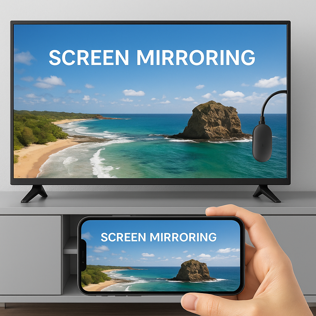 Full Screen HDTV Dongle Phone to TV Screen Mirroring