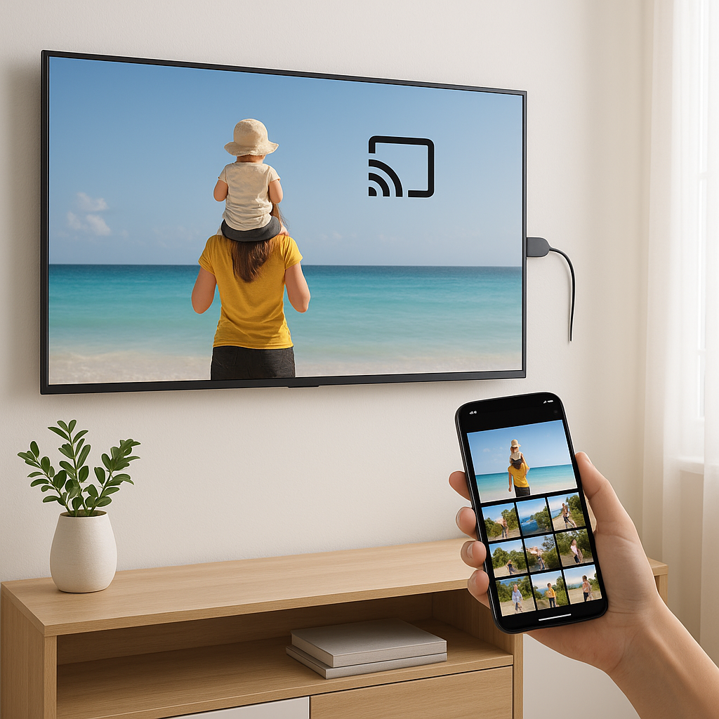 Full Screen HDTV Dongle Phone to TV Screen Mirroring