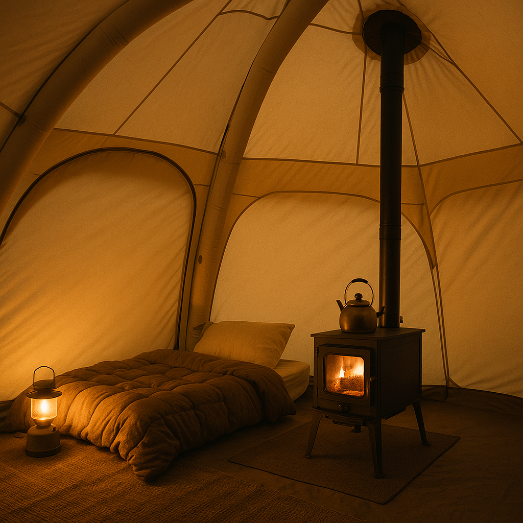 Inflatable Hot Tent with Skylight & Stove Jack 4-6 Person