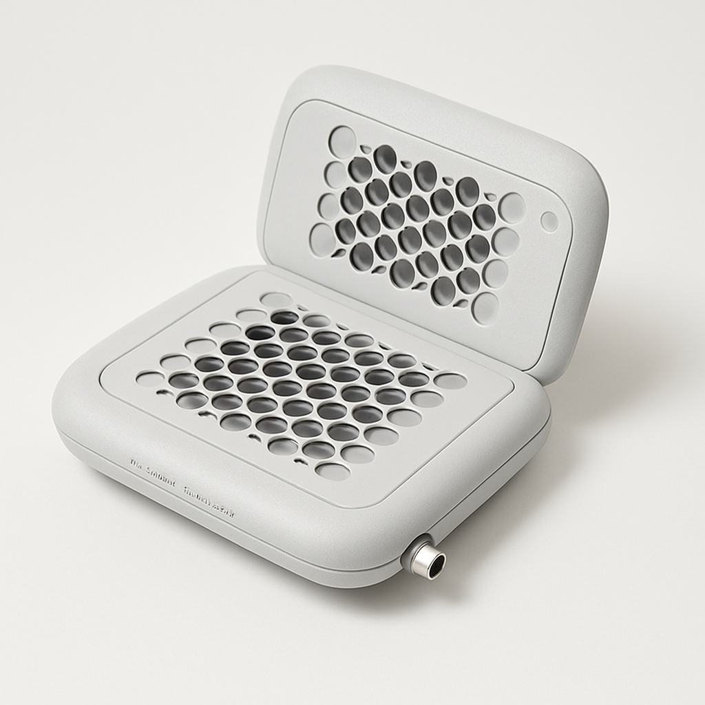 HACITECH Nail Dust Collector Foldable Dual-Tubor