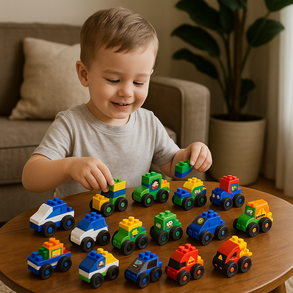 XINNOVEL Car Building Blocks Set 16 Cars Ages 3+
