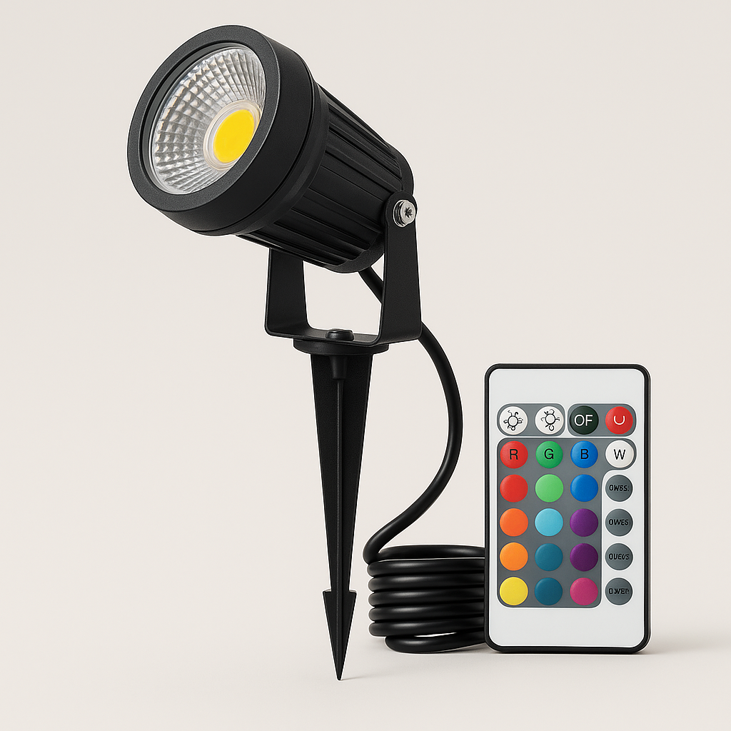 BYQY Outdoor LED Spotlight for Yard with Remote