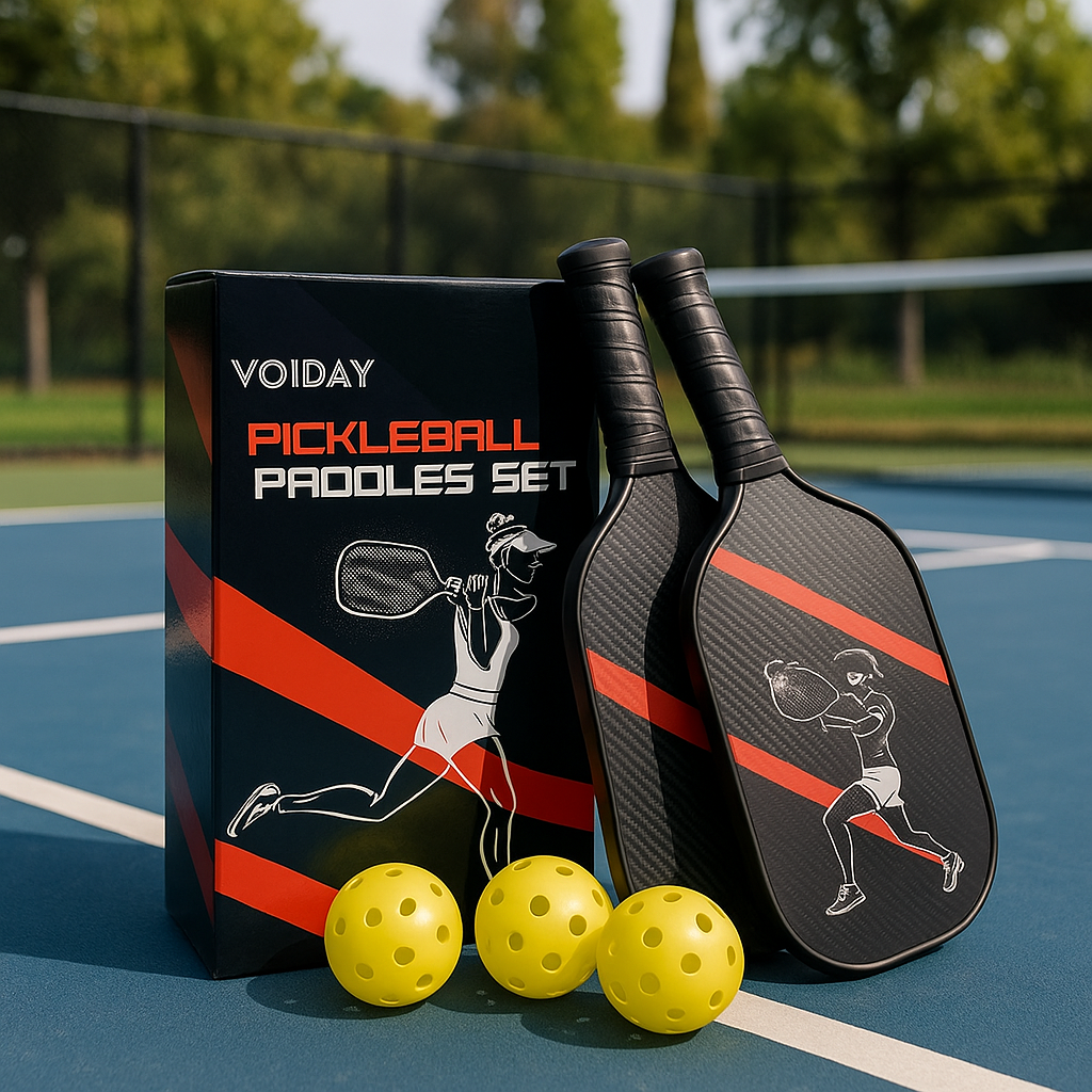 VOIDAY Pickleball Paddles Set with 4 Balls