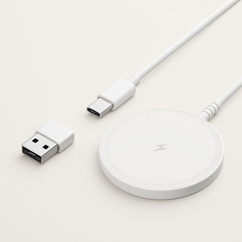 CW130 Magnetic Wireless Charger USB-C USB-A