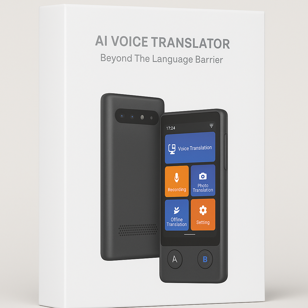 AI Voice Translator, Real-Time Translation Device, Touchscreen