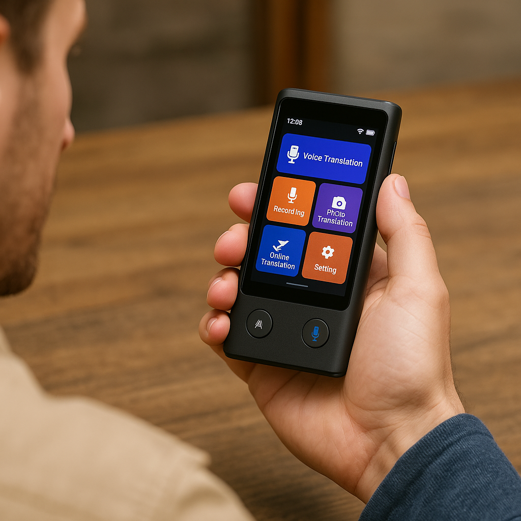 AI Voice Translator, Real-Time Translation Device, Touchscreen