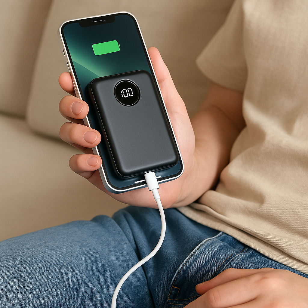 LYAOAO Magnetic Wireless Power Bank, 10000mAh, Model Y209