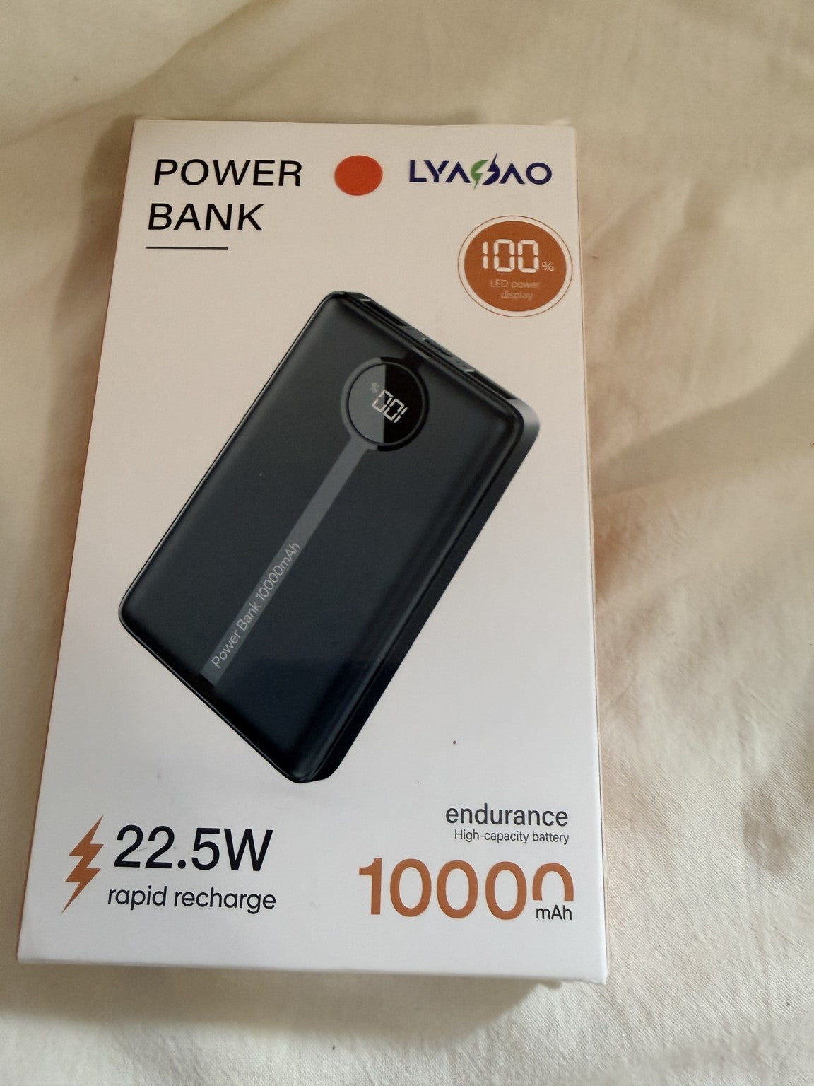 LYAOAO Magnetic Wireless Power Bank, 10000mAh, Model Y209