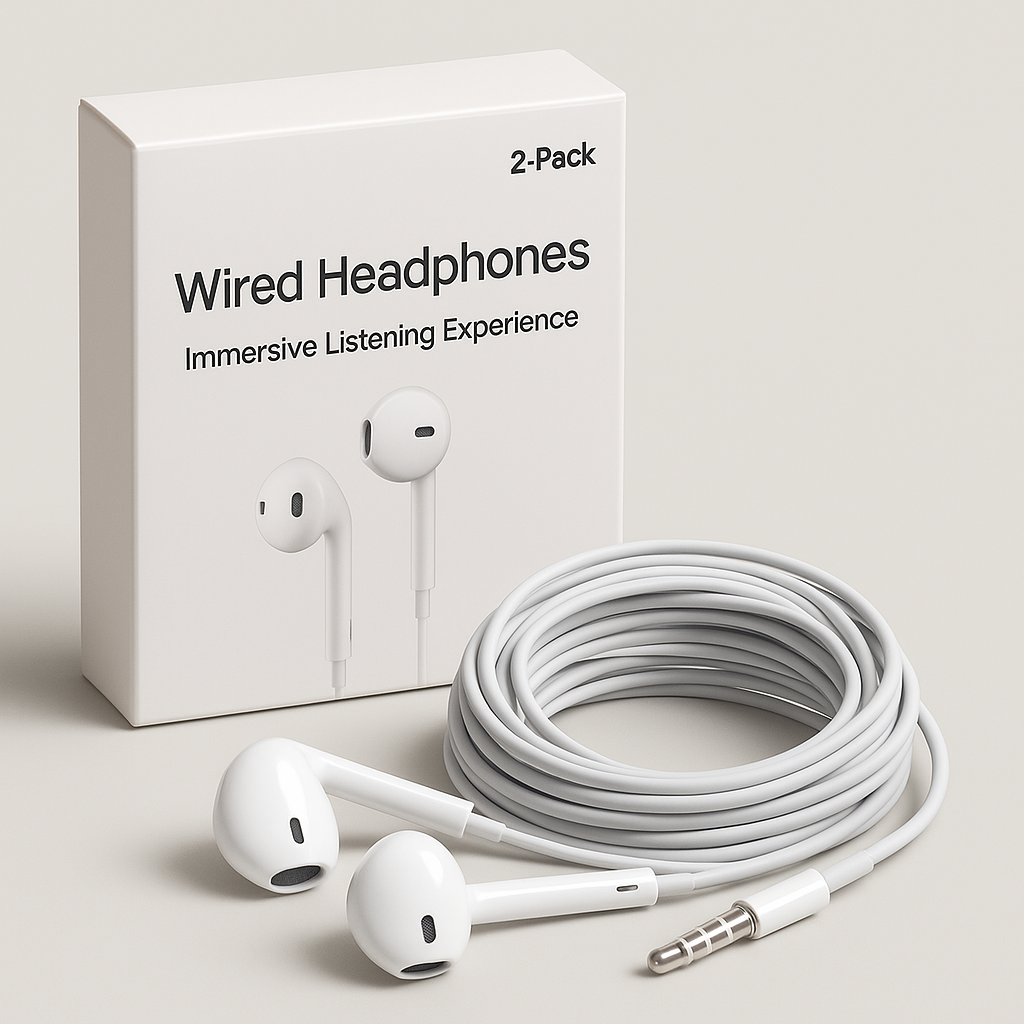 Wired Headphones 2-Pack, Immersive Listening Experience