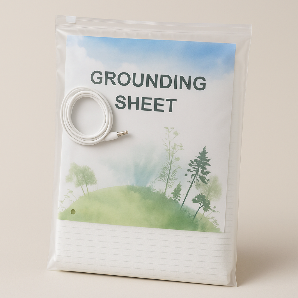 Grounding Sheet for King Size Bed, White, 27"x76", Anti-Inflammation