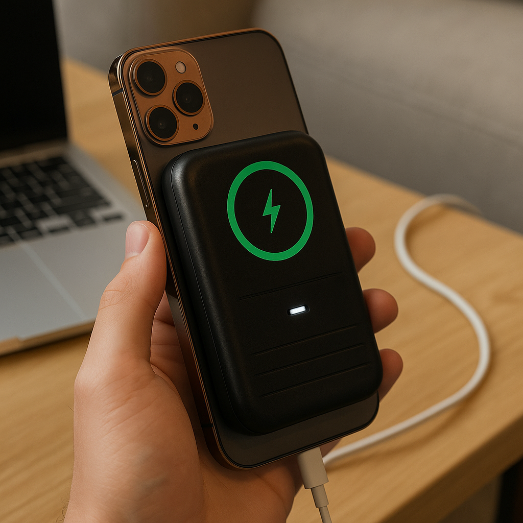 Magnetic Wireless Power Bank 10000mAh, M05-Black, PD 22.5W, 15W Wireless