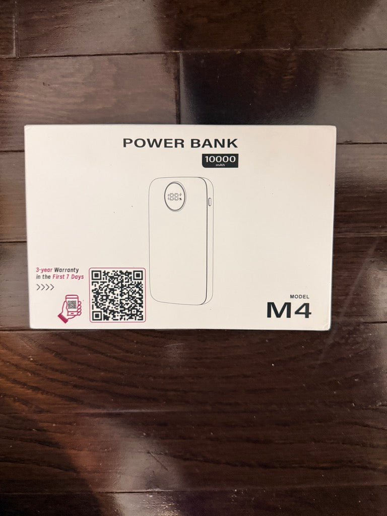 WBeez Power Bank 10000mAh, Model M4, Built-In Charging Cables