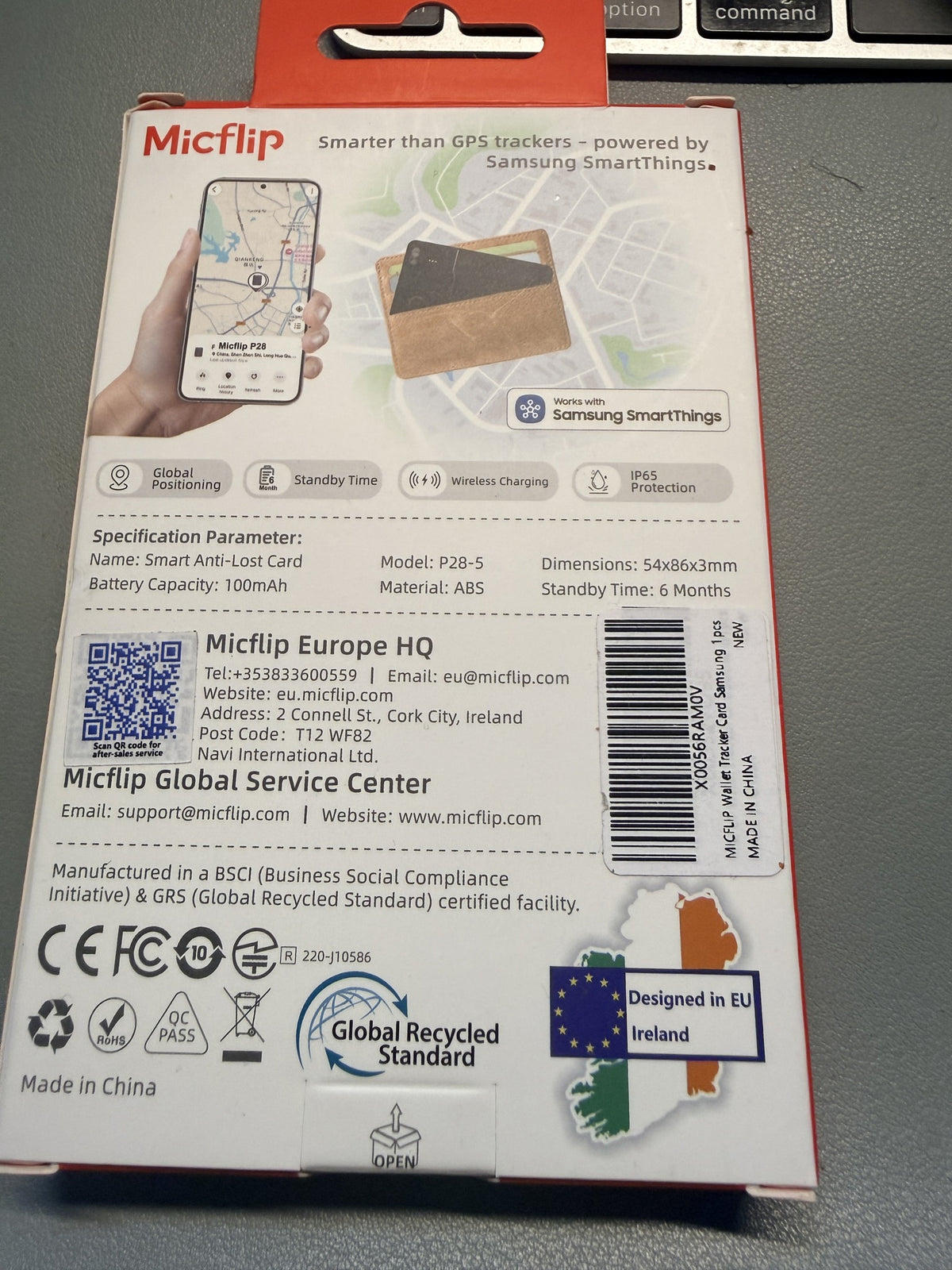 Micflip Anti-Loss Smart Card Tracker for Samsung SmartThings