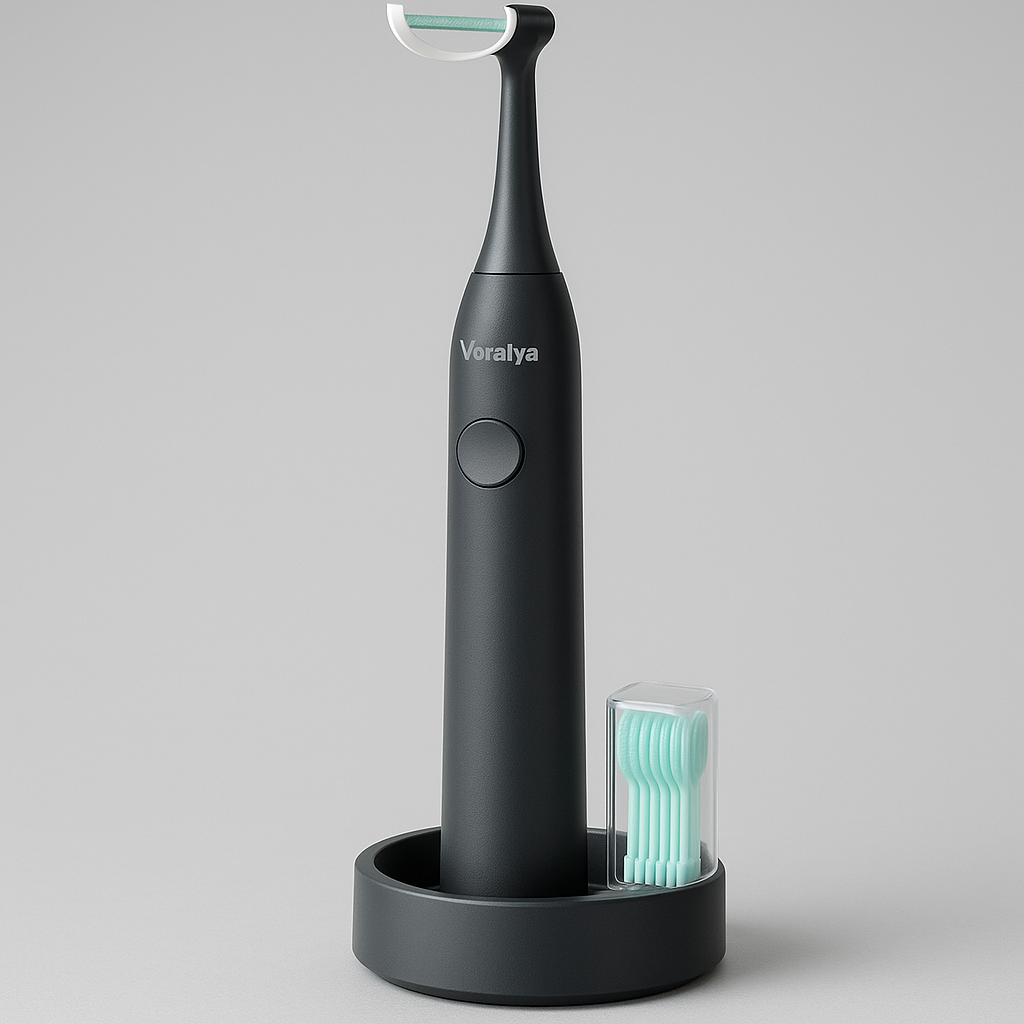Voraiya Electric Flosser with 50 Mint Floss Heads & Stand
