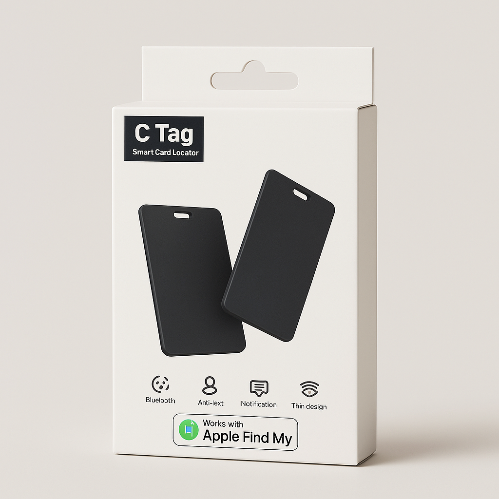 C Tag Smart Card Locator, Works with Apple Find My