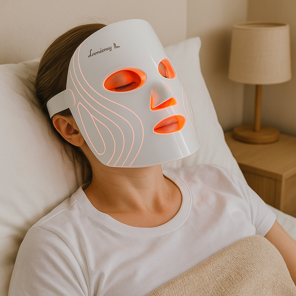 Lanieney Wireless LED Light Therapy Mask, 4 Modes