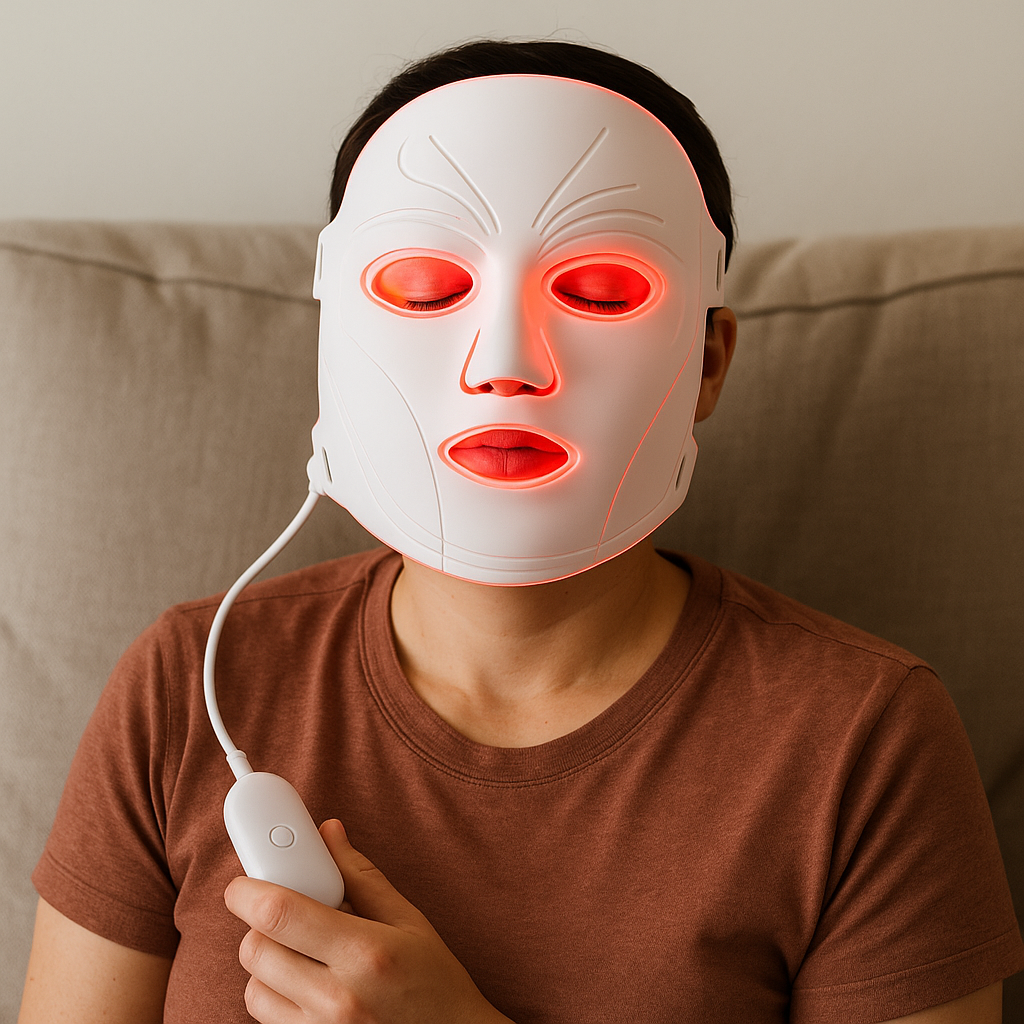 Soft Silicone LED Light Therapy Mask, Rechargeable