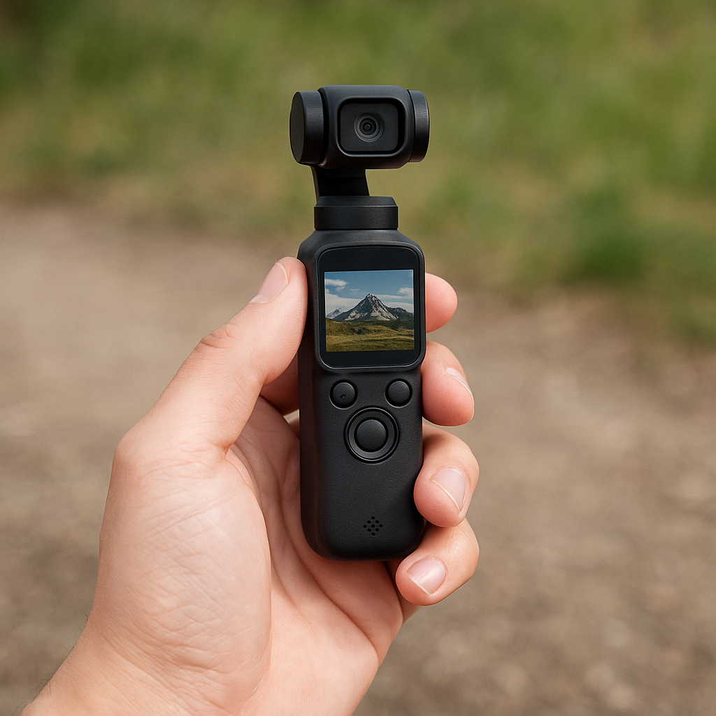 4K Pocket Camera with Gimbal, WiFi, Face Tracking, Black
