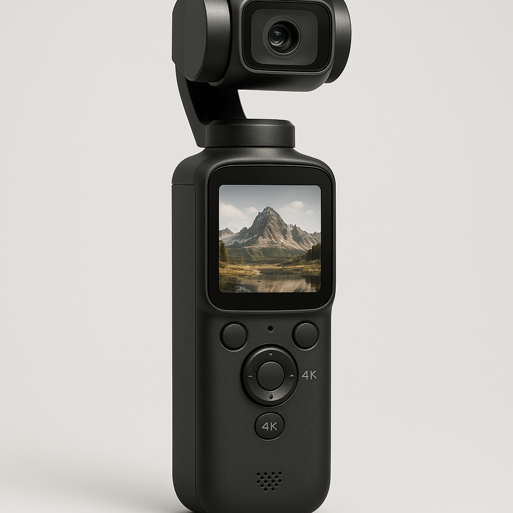 4K Pocket Camera with Gimbal, WiFi, Face Tracking, Black