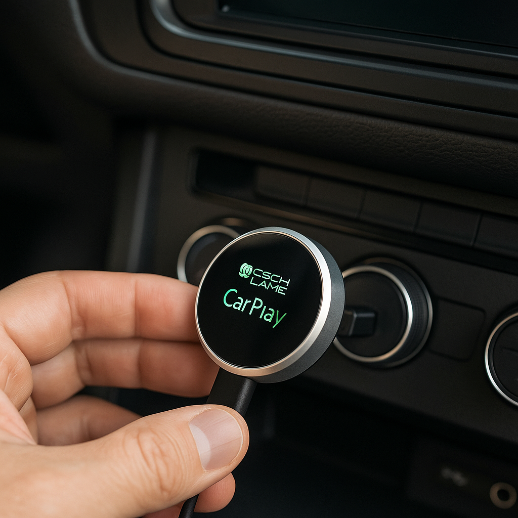 Wireless CarPlay Adapter with Display, Plug & Play