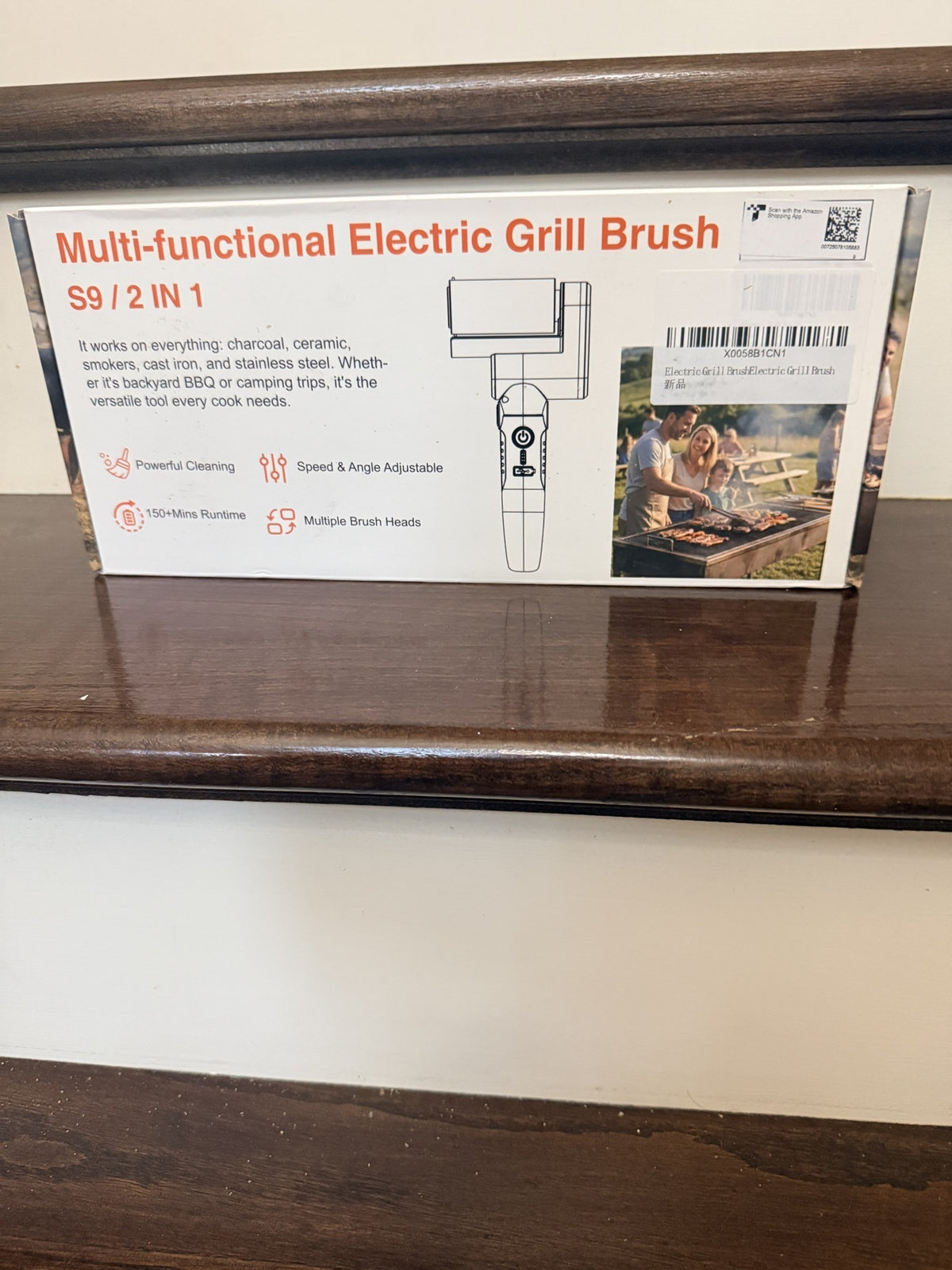 S9 2-in-1 Multi-Functional Electric Grill Brush, Cordless