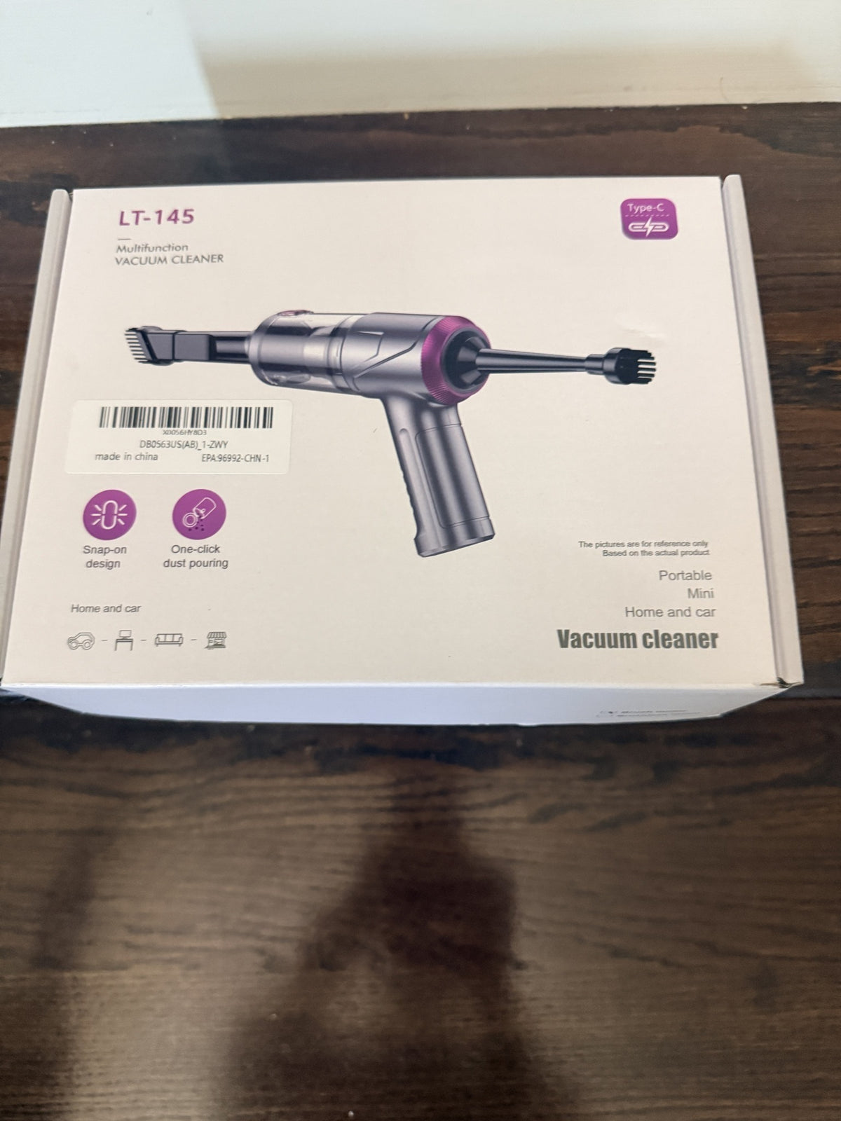 LT-145 Handheld Vacuum Cleaner, Mini Portable Car Vacuum