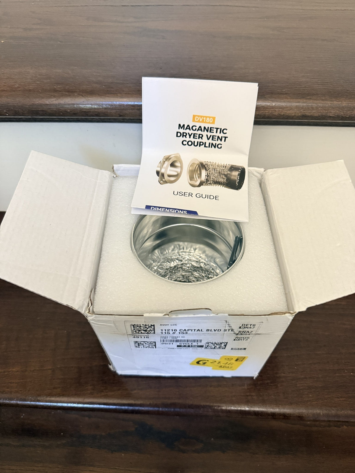 DV180 Magnetic Dryer Vent Coupling, Quick Connect