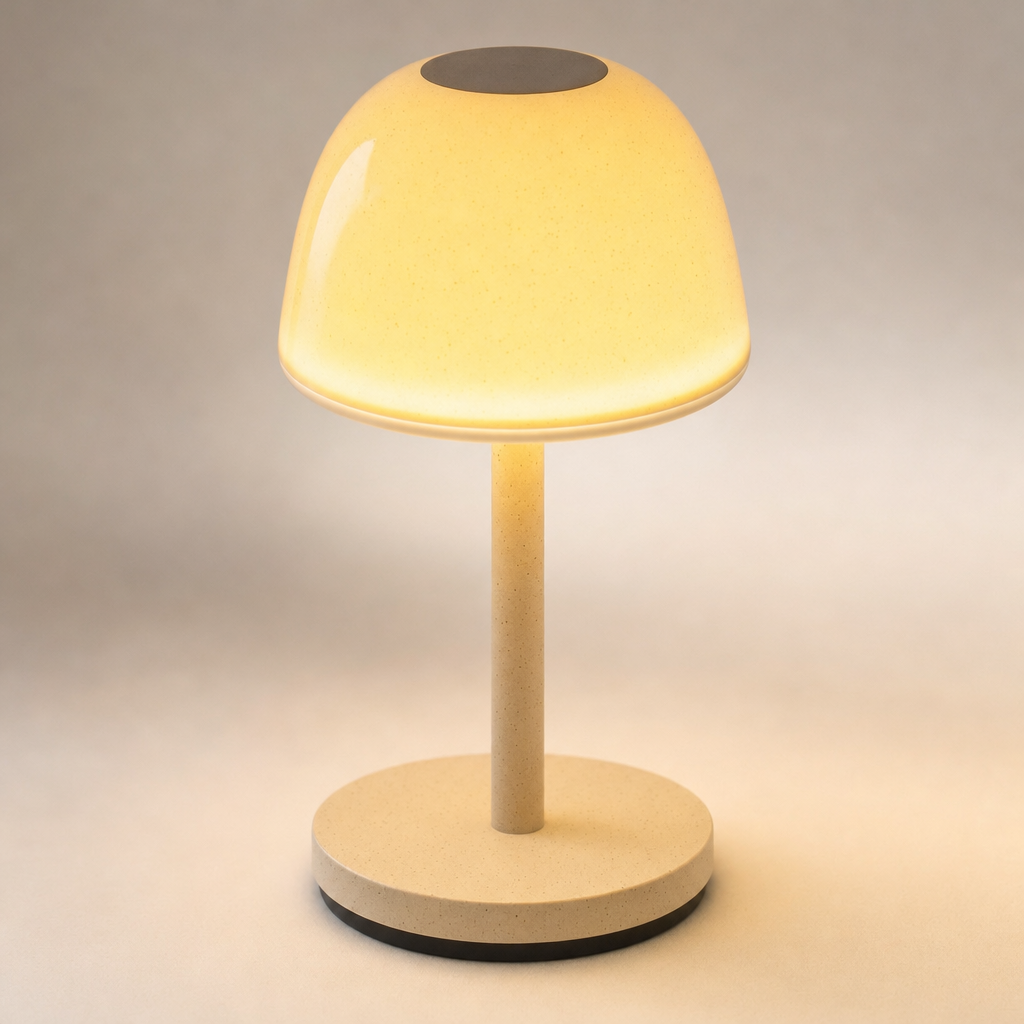 Rechargeable Cordless Mushroom Lamp, Dimmable RGB
