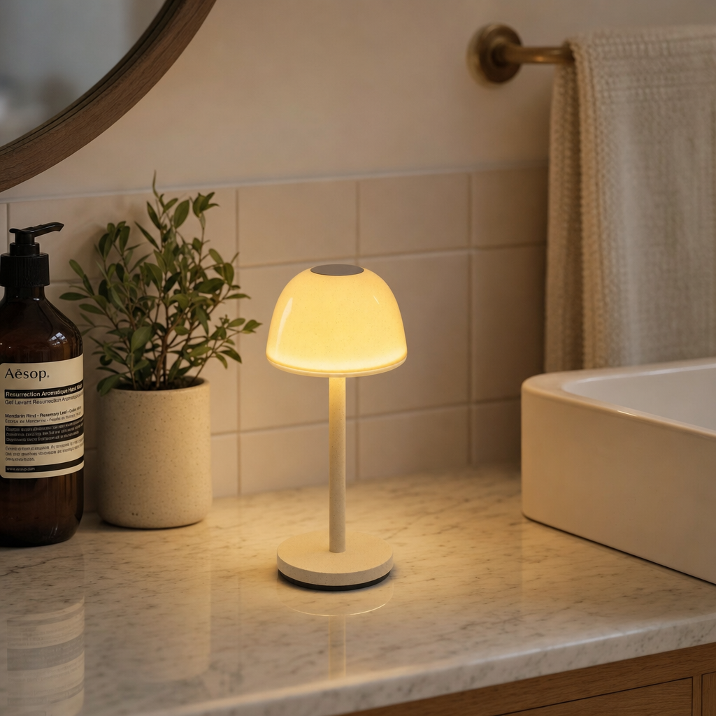 Rechargeable Cordless Mushroom Lamp, Dimmable RGB
