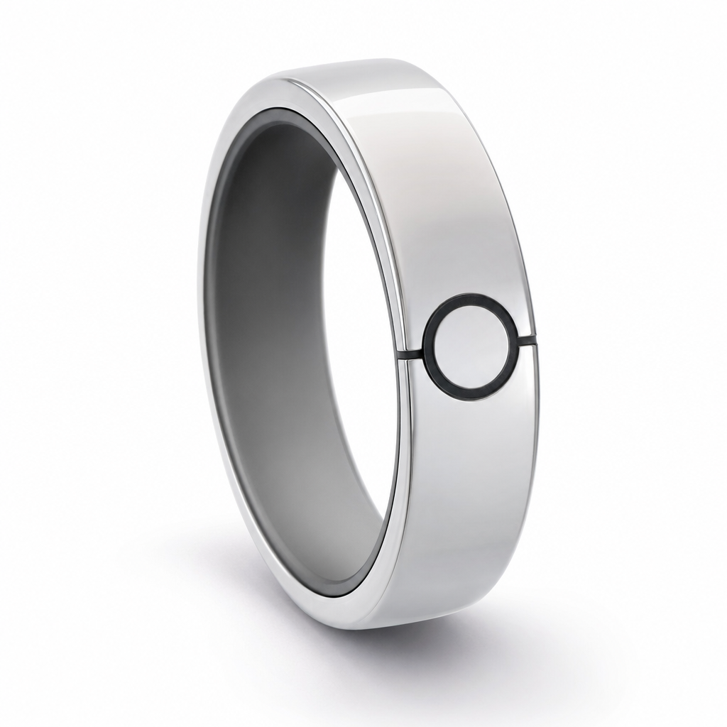 Smart Ring Size 8, Silver, Health & Activity Wearable