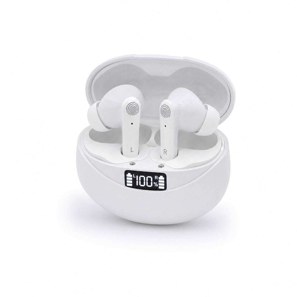 True Wireless Stereo Earbuds with LED Charging Case