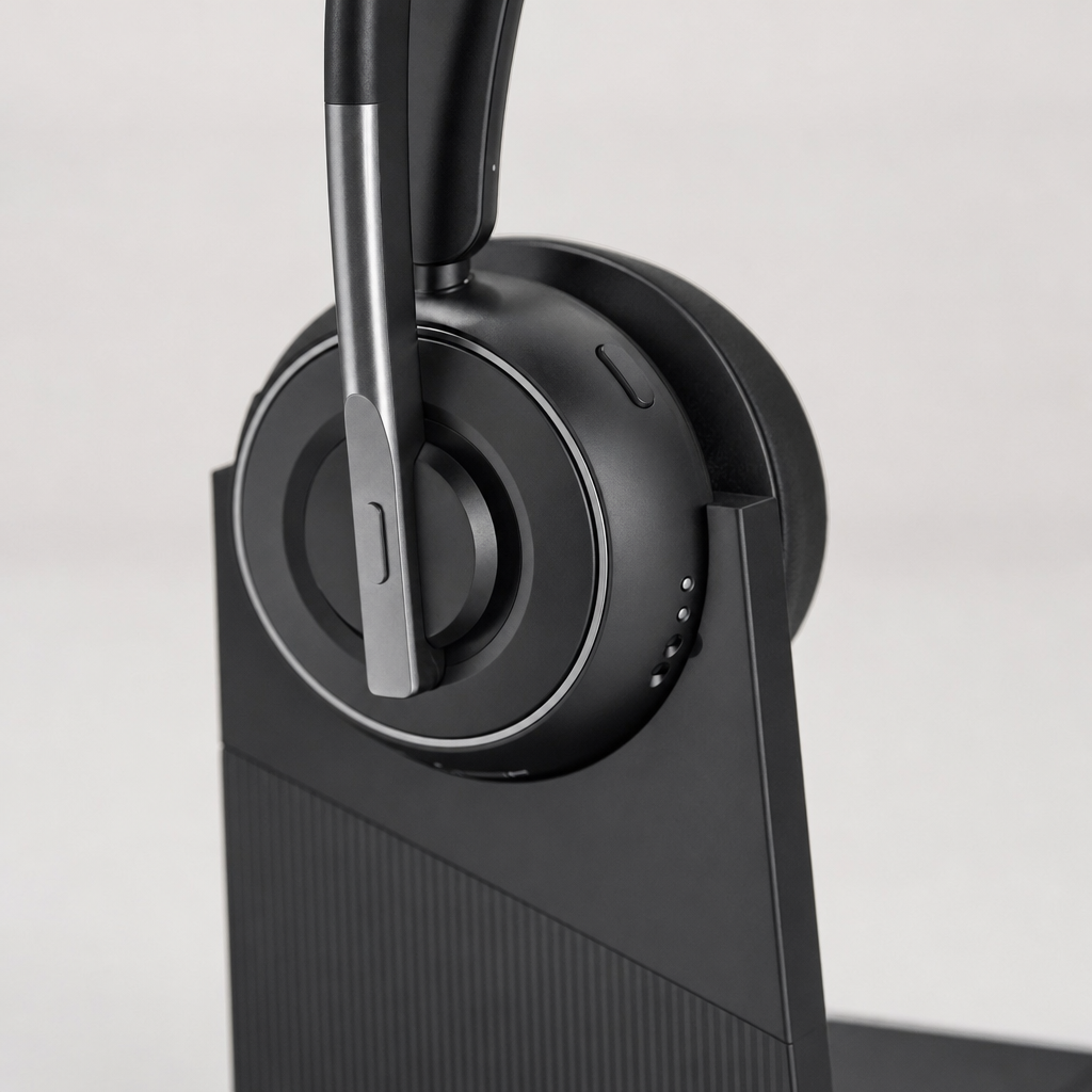 KH122M Wireless Mono Headset with Charging Base & Mic