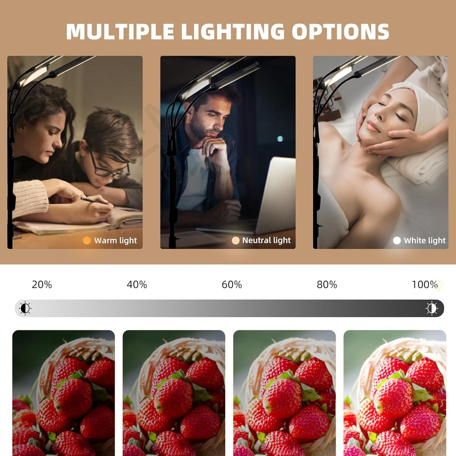 Four-Arm LED Photography Light - Professional Studio Lighting for Streaming & Video