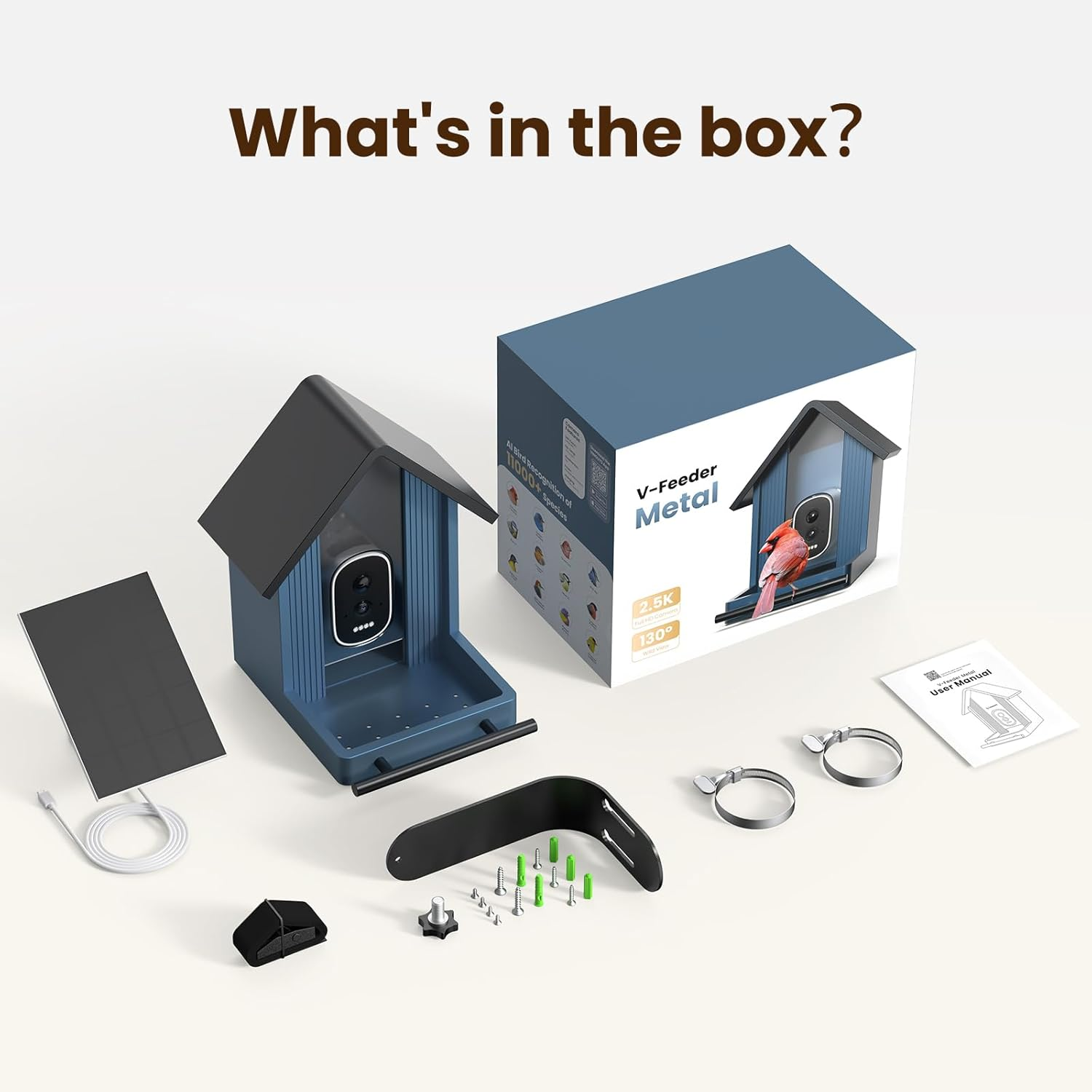 Smart Bird Feeder with Camera 2.5K UHD - AI Identifies 11,000+ Species