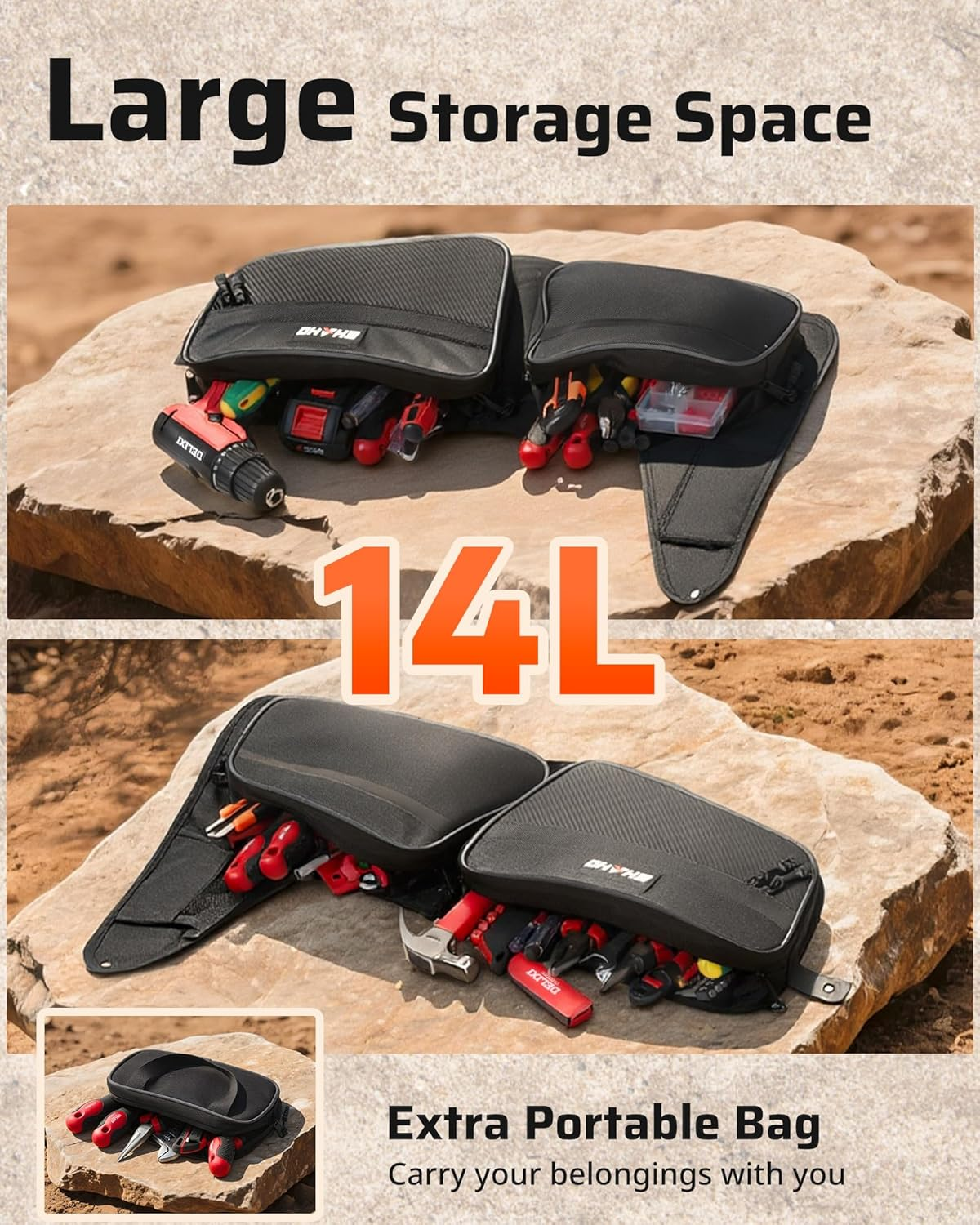 Polaris RZR 1000 XP Front Door Bags - Waterproof UTV Storage (2024-2025)