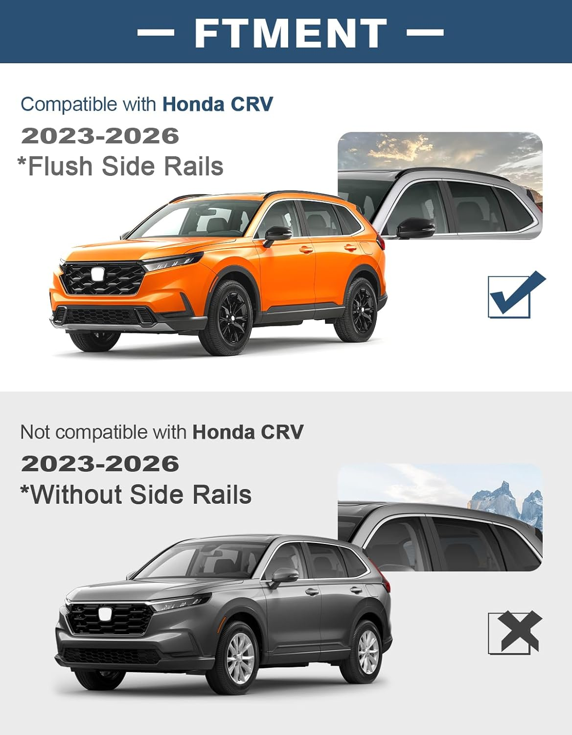 Roof Rack Cross Bars for 2023-2026 Honda CR-V - Heavy Duty Aluminum 220lbs Capacity