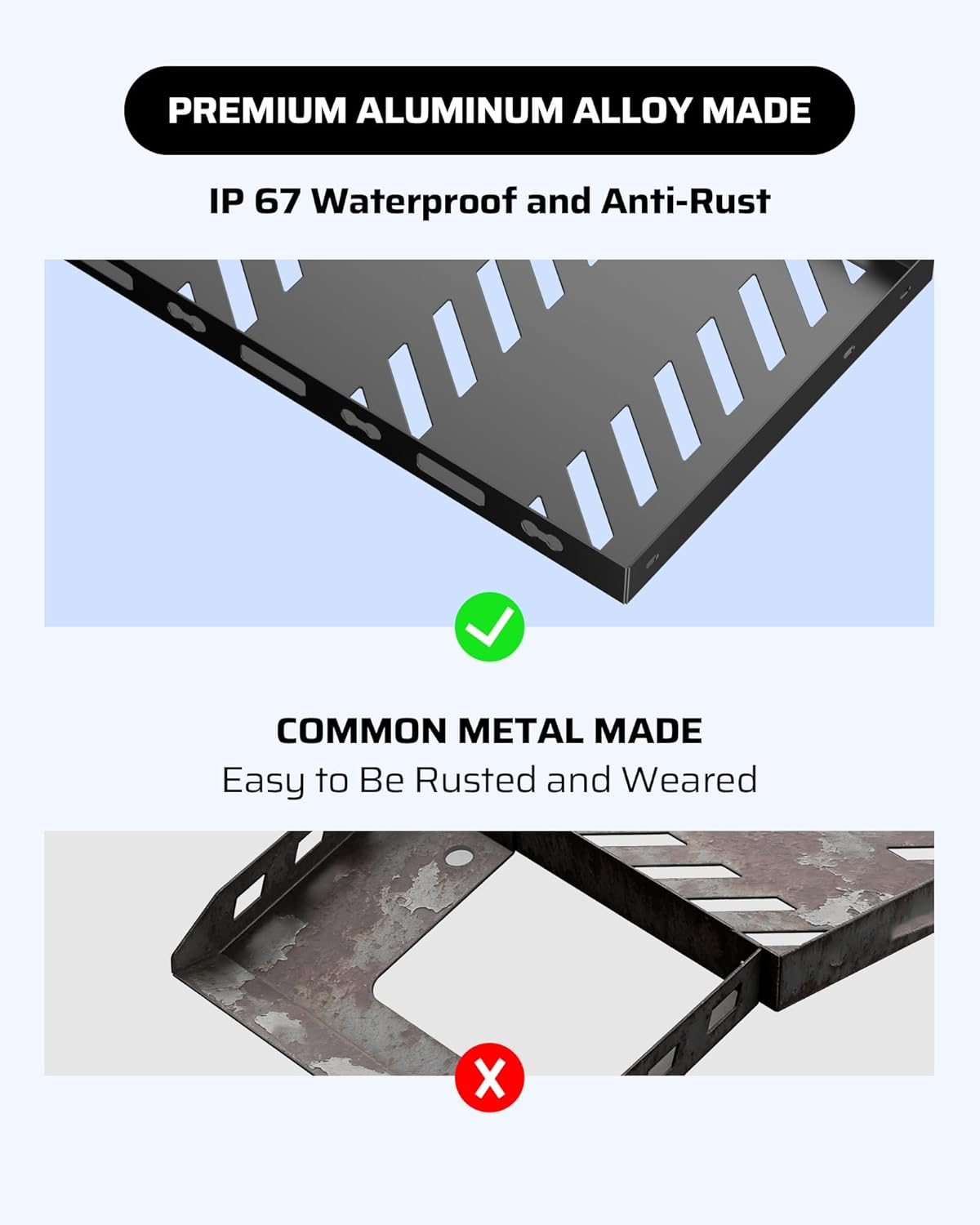 Jeep Wrangler Rear Cargo Rack Basket - JK JL 4-Door 2007-2025 Aluminum Alloy