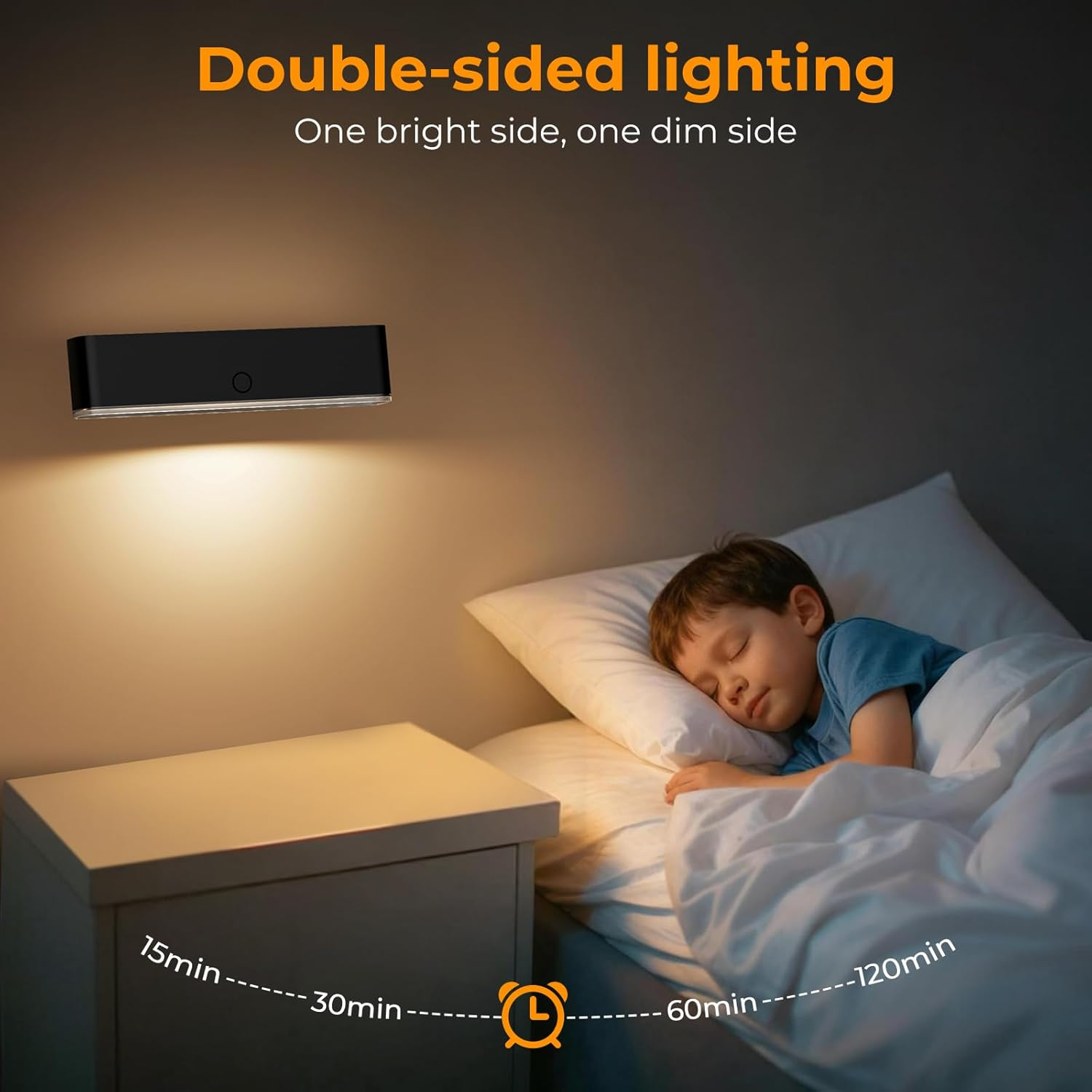 Magnetic Wireless Wall Sconce Set of 2 - Rechargeable Battery Operated LED with Remote & Touch Control