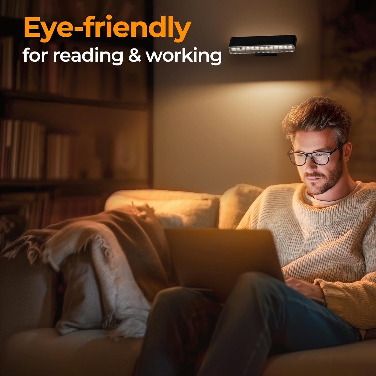 Magnetic Wireless Wall Sconce Set of 2 - Rechargeable Battery Operated LED with Remote & Touch Control