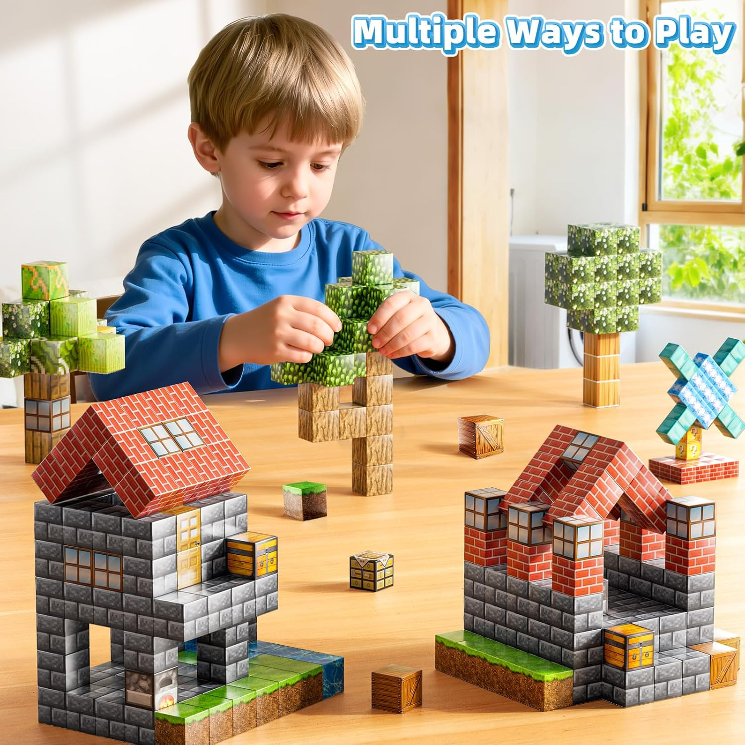 Magnetic Building Blocks for Kids - 110 Piece STEM Learning Set