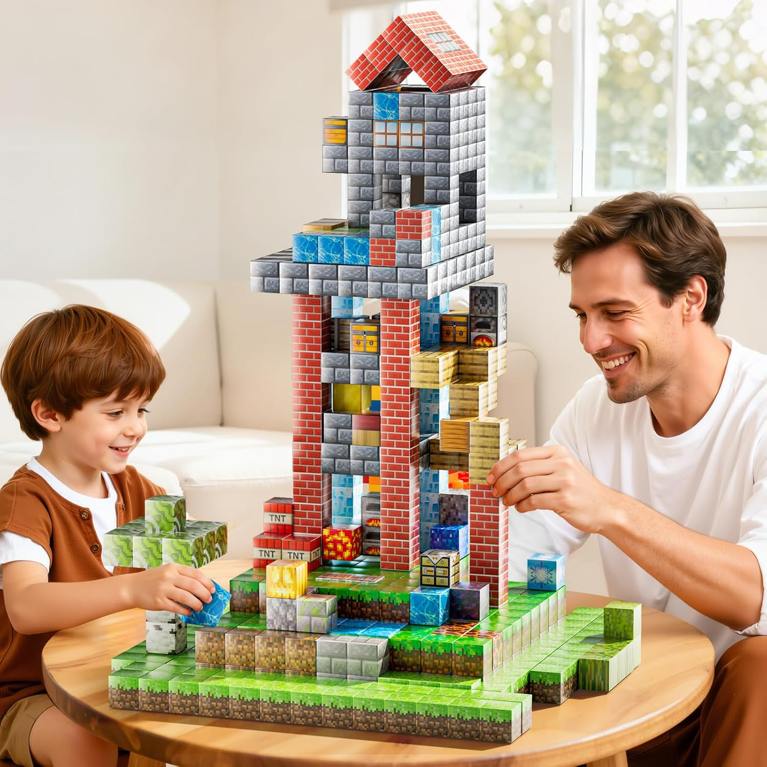 Magnetic Building Blocks for Kids - 110 Piece STEM Learning Set