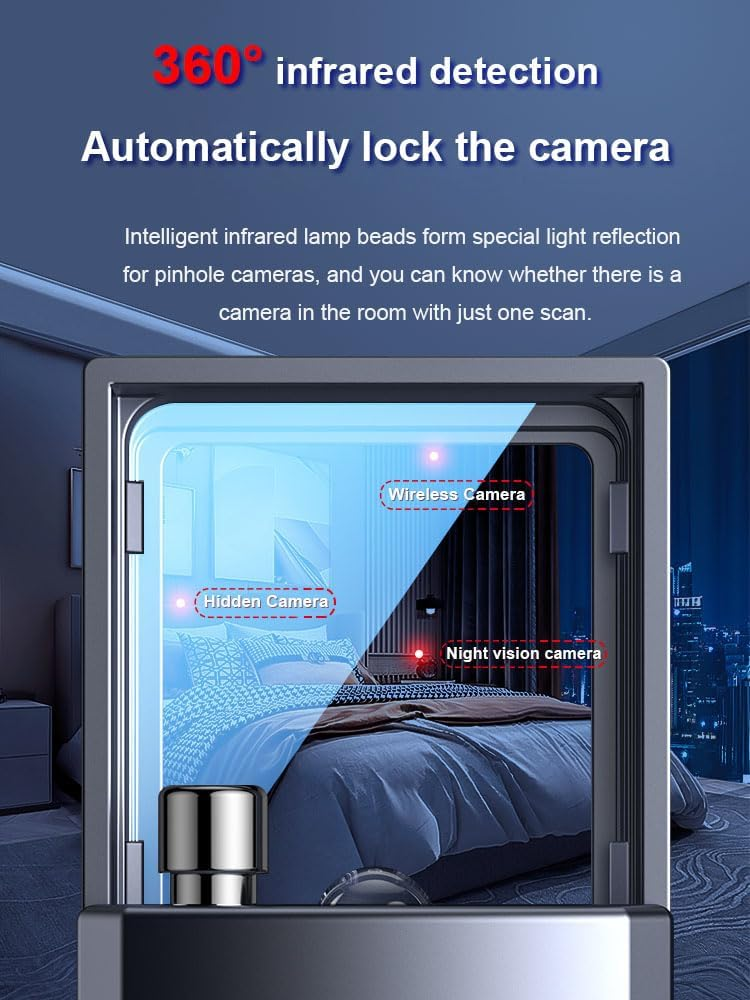 Hidden Camera Detector & RF Signal Scanner - 6 Sensitivity Levels for Travel Security