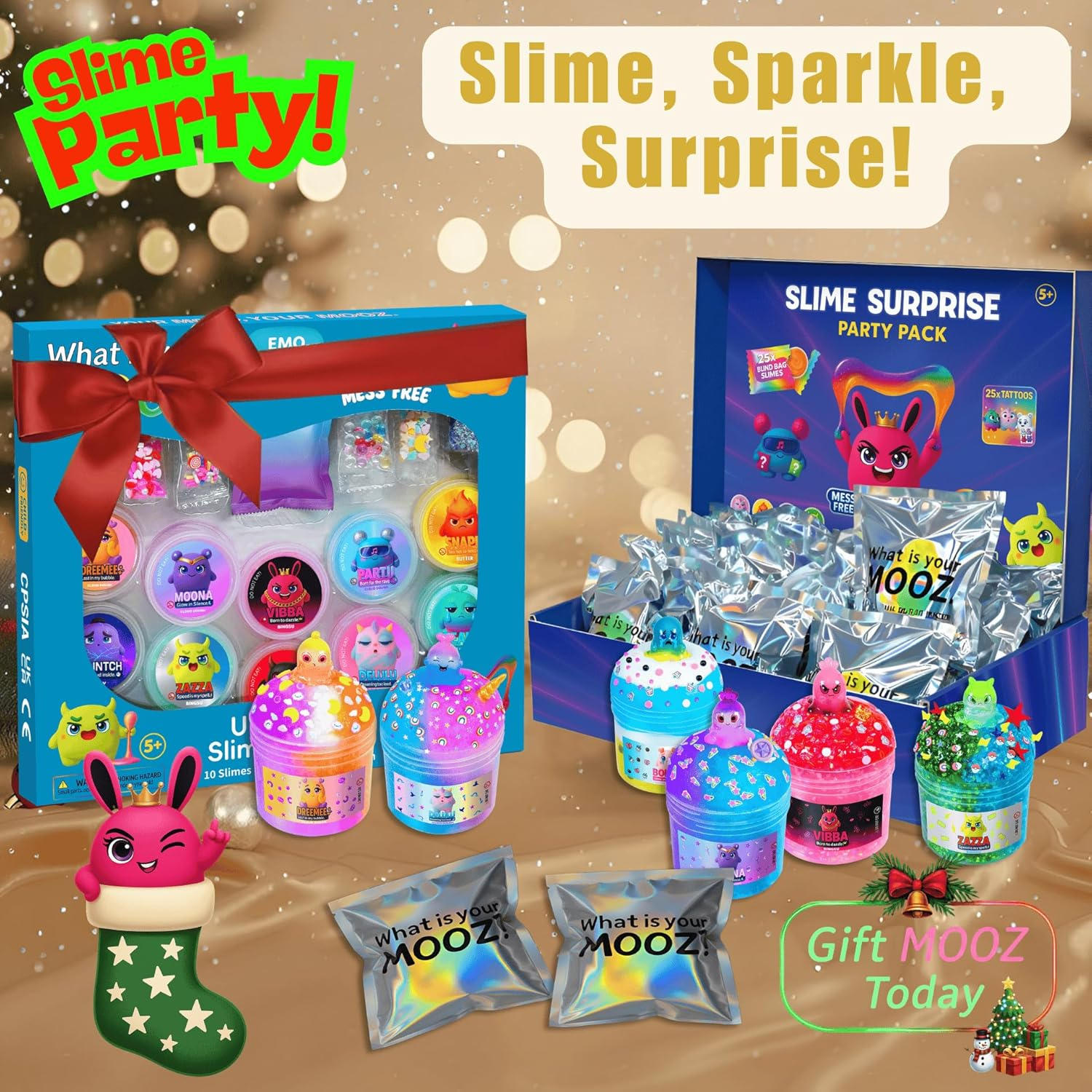 Ultimate Slime Kit 10 Pack - Cloud Dough, Crunchy, Butter & Jelly Slimes | Kids Sensory Toy