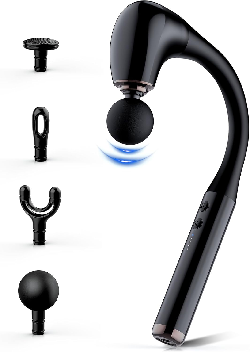 Back Massage Gun with Multi-Purpose Attachment Heads