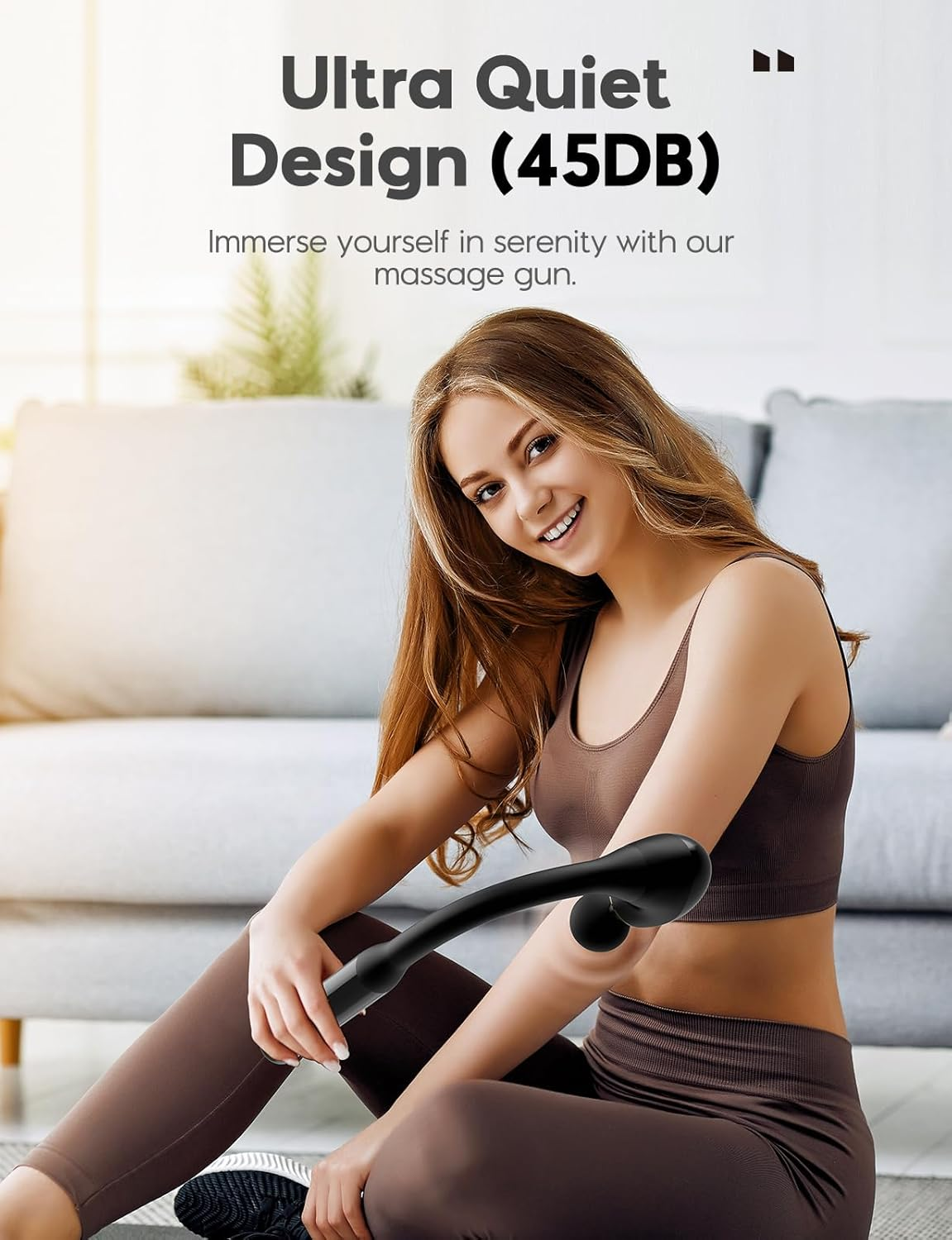 Back Massage Gun with Multi-Purpose Attachment Heads